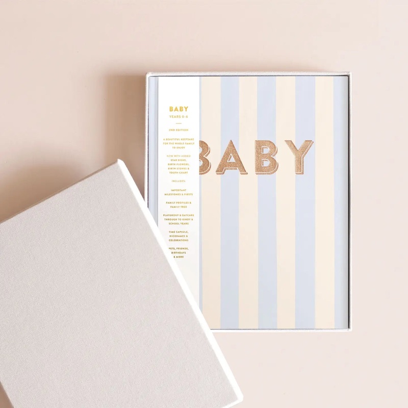 Boxed Baby Book – Cloud Stripe