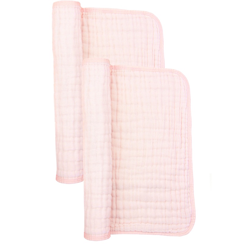 Cloud Muslin Burp Cloth 2 Pack – Blush