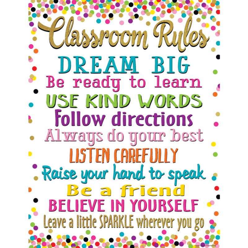 Confetti Classroom Rules Chart(C)