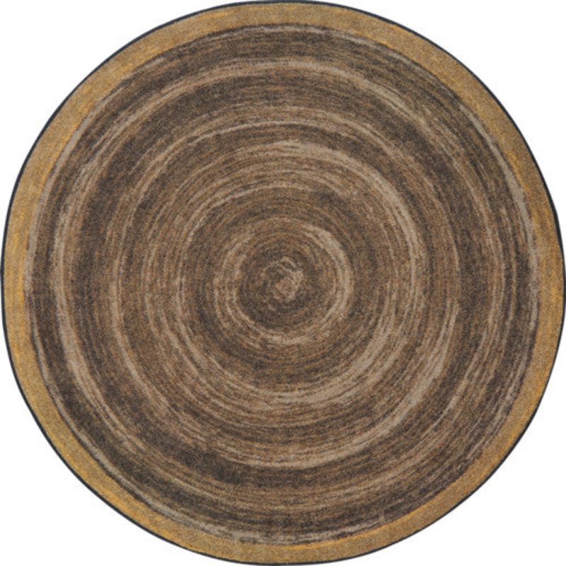 Feeling Natural Rug, 5’4″ Round, Walnut