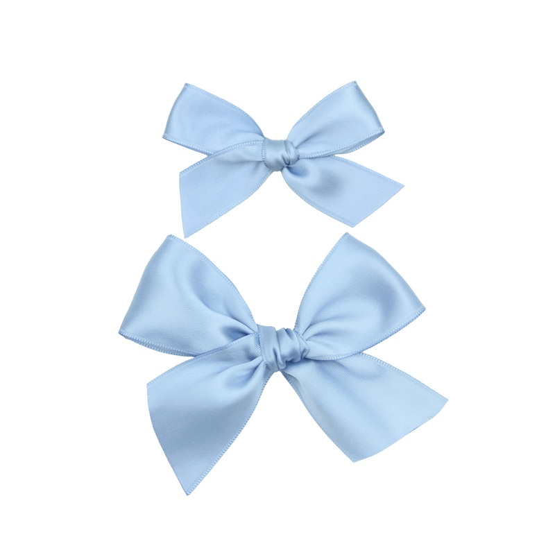 Satin Bow – French Blue Clip