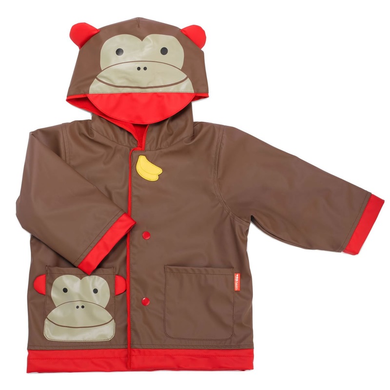 Skip Hop Zoo Little Kid Raincoat, Small (2) – Monkey