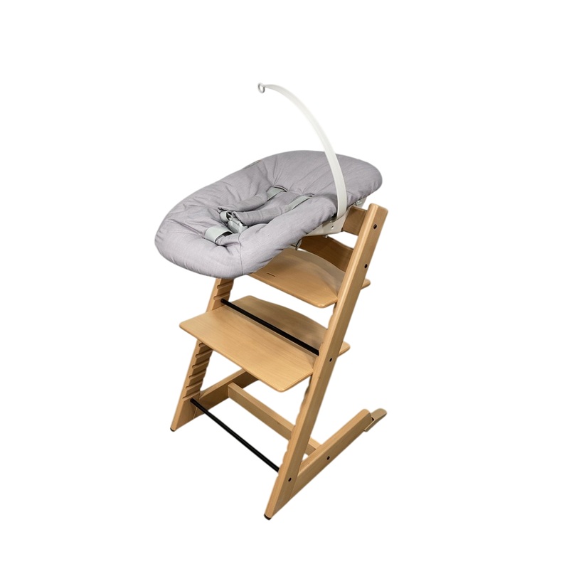 Stokke Tripp Trapp High Chair and Newborn Set Bundle, Natural