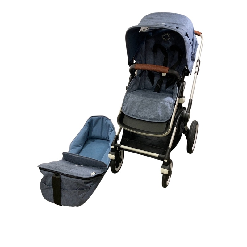 Bugaboo Fox 2 Stroller, 2021, Aluminum, Midnight Black, Vapor Blue