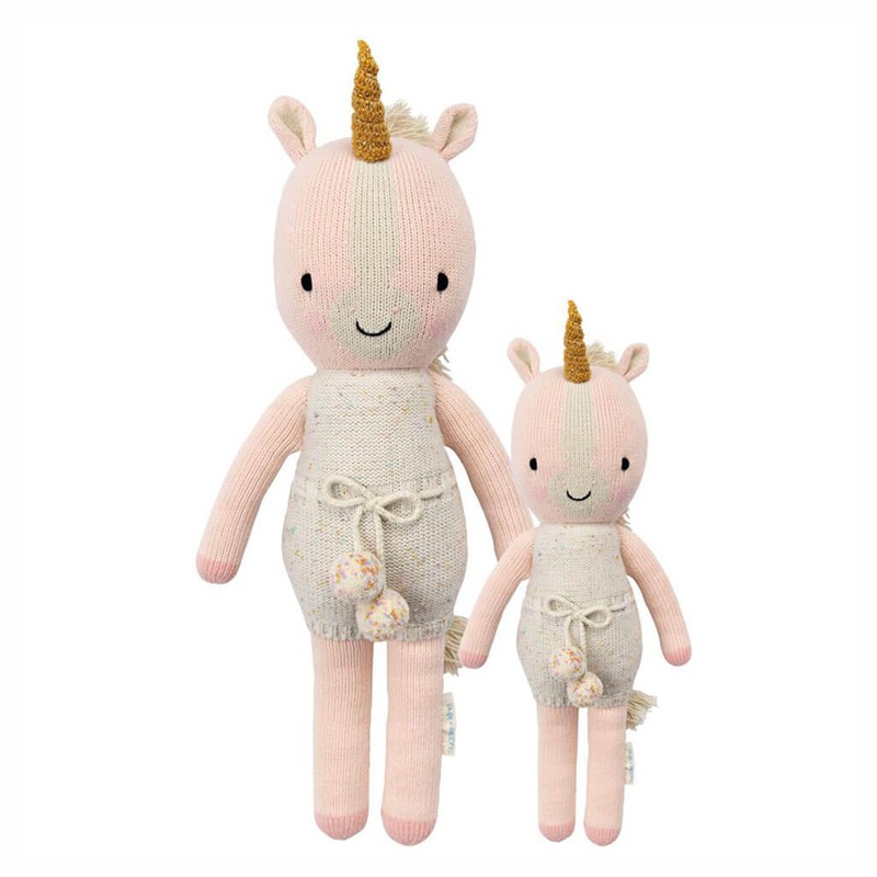 Hand Knit Doll Doll Ella The Unicorn