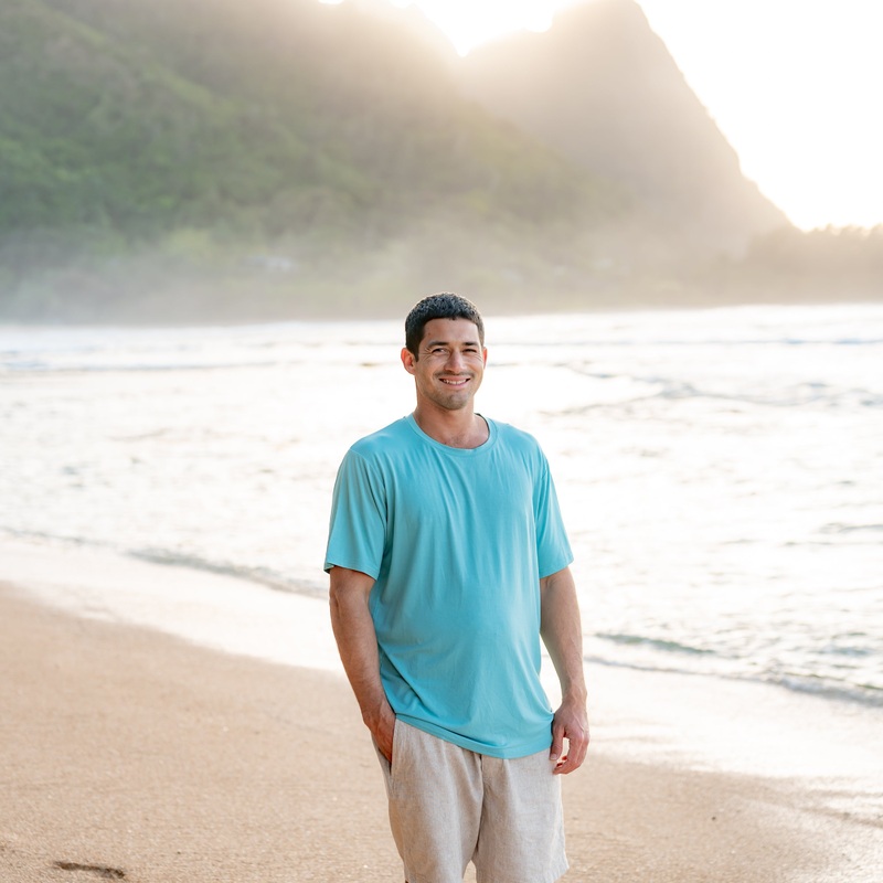 Men’s Crew Neck Tee in Makai