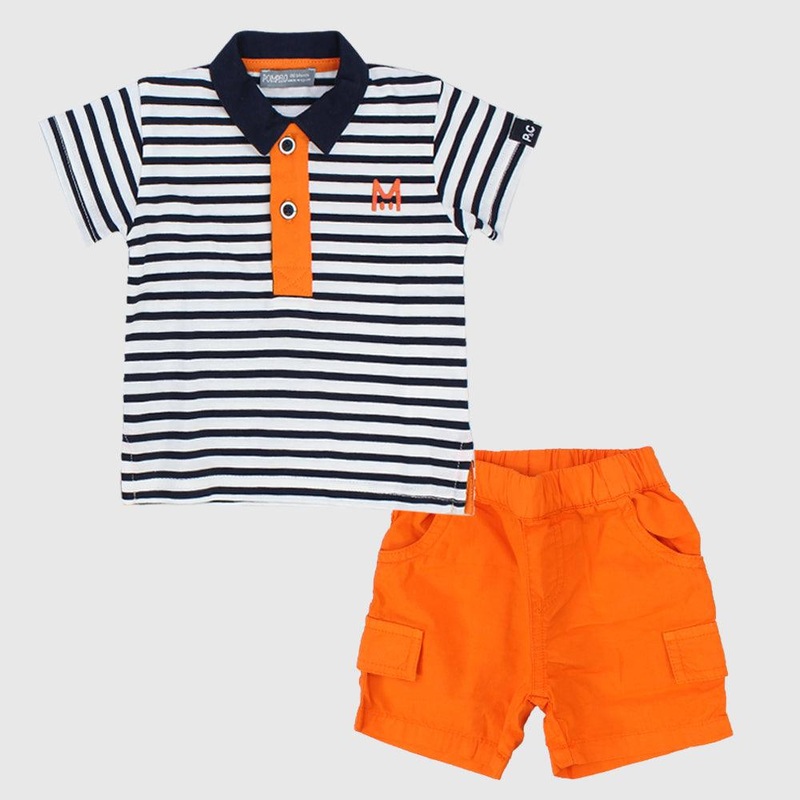 Navy Striped 2-Piece Outfit Set