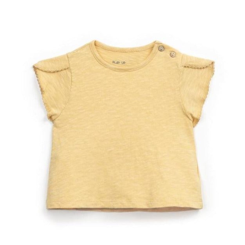 Play Up – Organic Flutter Sleeve T-Shirt – Marigold Yellow