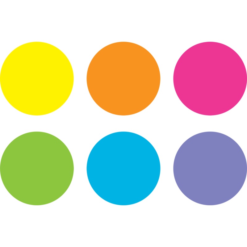 Spot On Dry Erase Desktop Writing Spots Bright Circles 7″