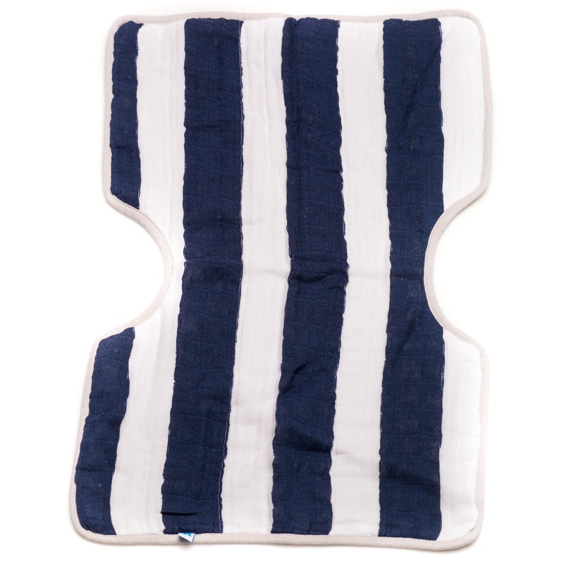 Little Unicorn Cotton Burp Cloth – Navy Stripe