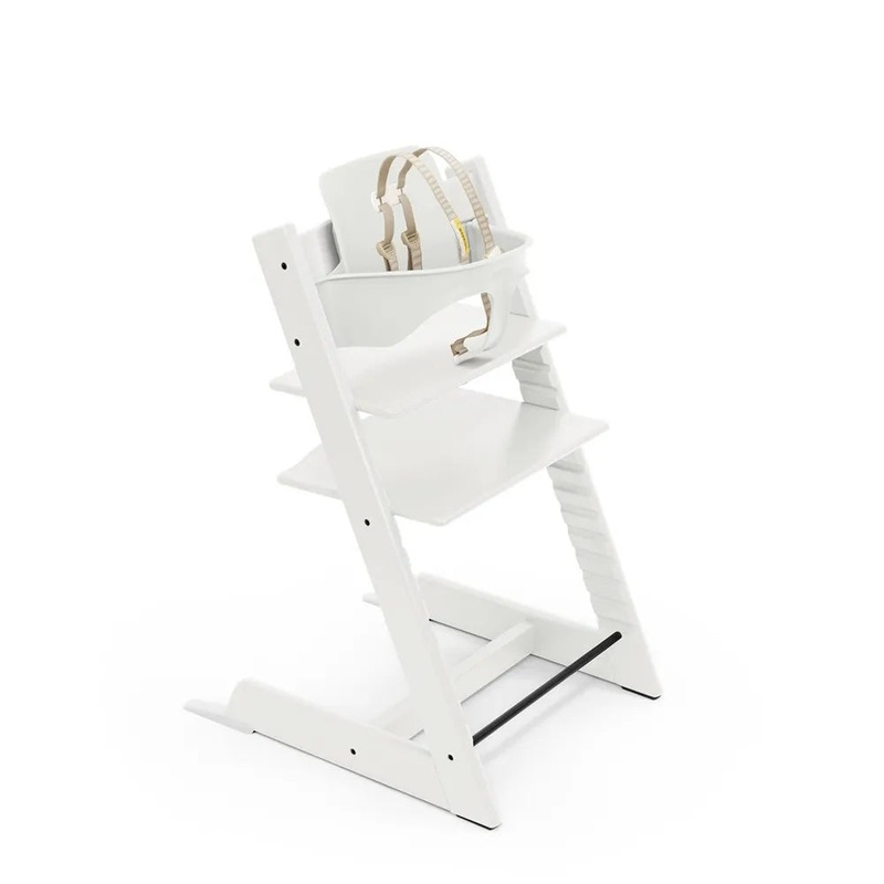 Tripp Trapp High Chair w Baby Set – White (See Description)