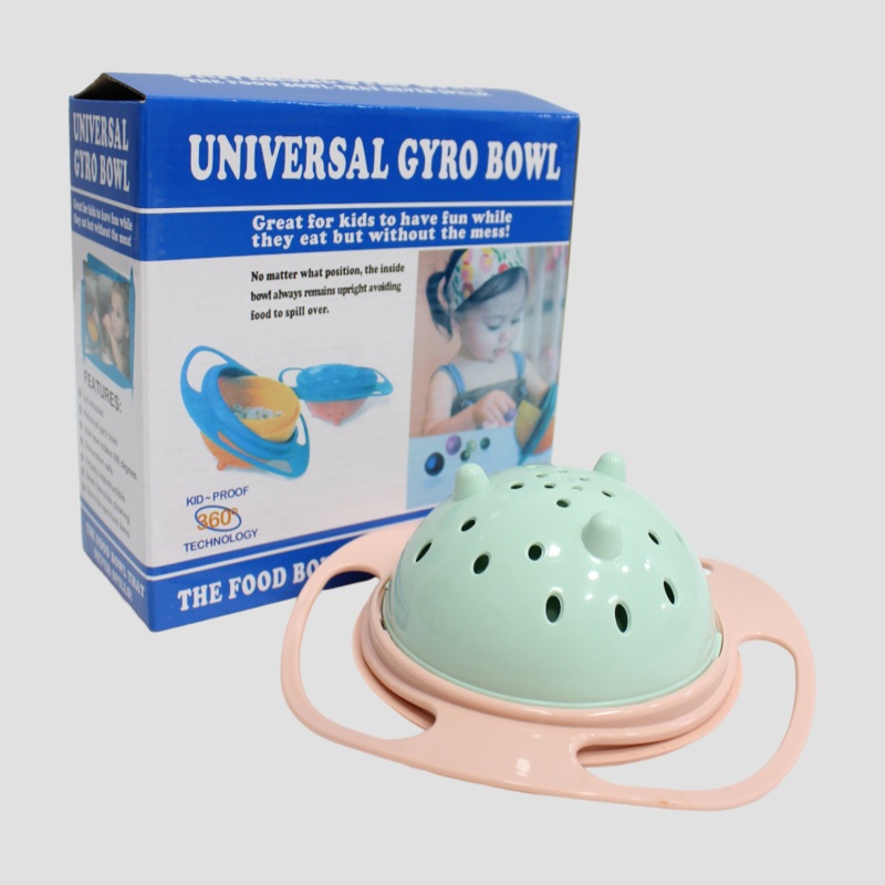 Universal Gyro Bowl  Spill-Proof Baby Dish (Mint Green)