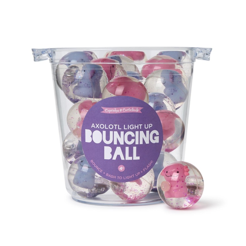 Cupcakes & Cartwheels Axolotl Light Up Bouncing Ball