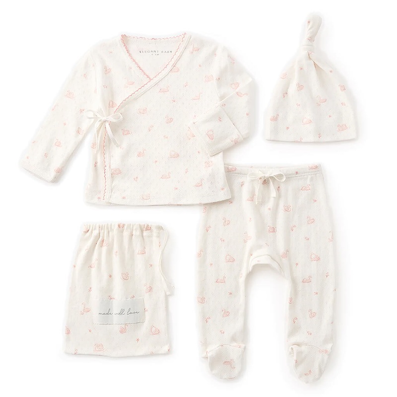 EYB Swan Print 3pc Bag Set