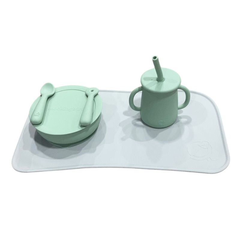 Mockingbird Early Eaters Dishware Set, Sage