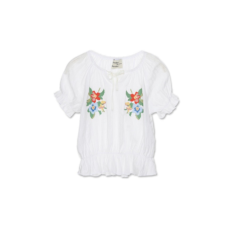 Needlework Top – White