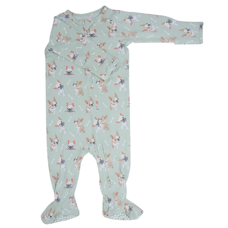 Zipper Footie – Frenchie Fun
