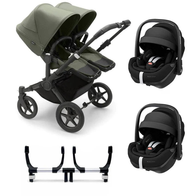 Bugaboo Donkey 5 Twin Complete + Pebble 360 Pro 2 Travel System – Forest Green