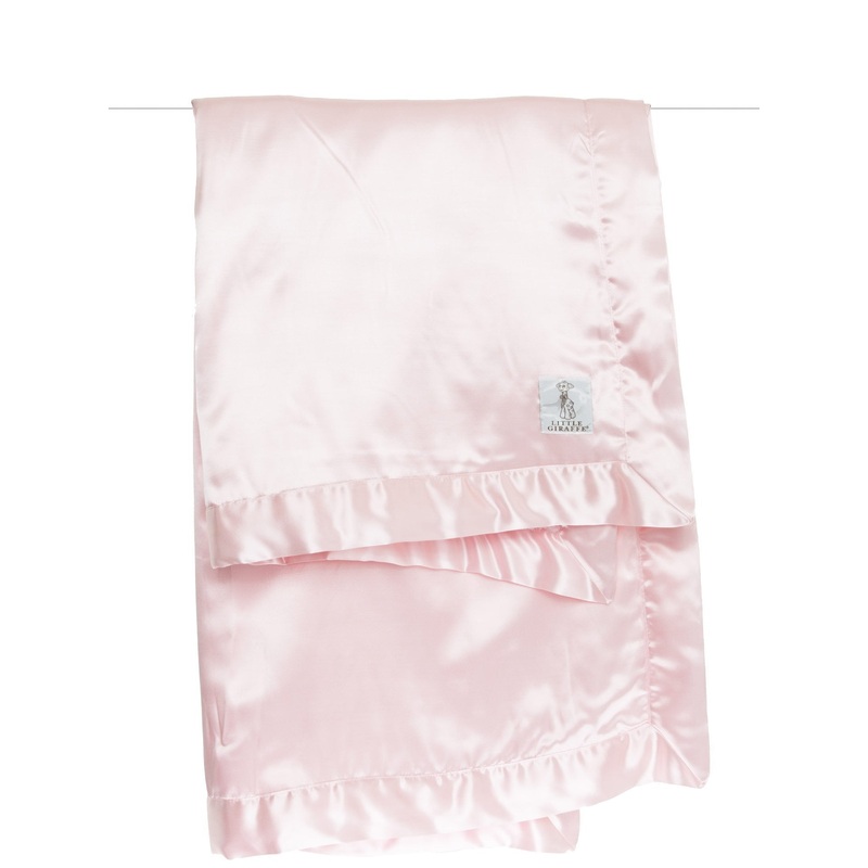 Little Giraffe Chenille Satin Baby Blanket