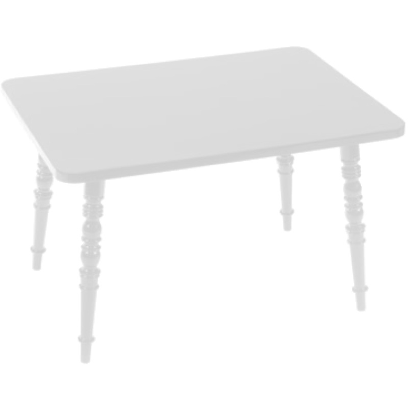 Little Nest William Rectangular Child Table in White