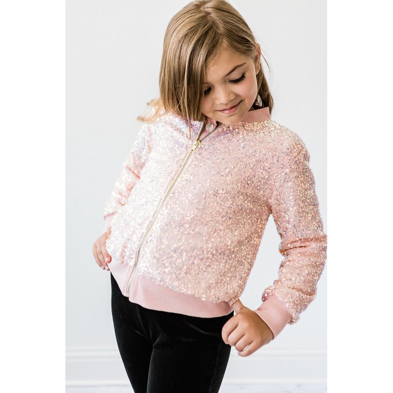 Mila & Rose Peach Sequin Jacket