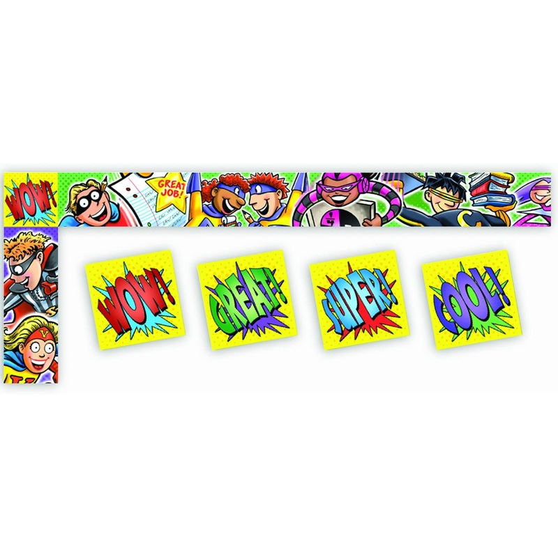 NORTH STAR TEACHER RESOURCE Superheroes All Around The Board Trimmer