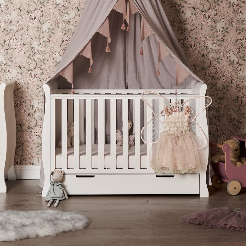 Obaby Stamford Mini Cot Bed – WHITE