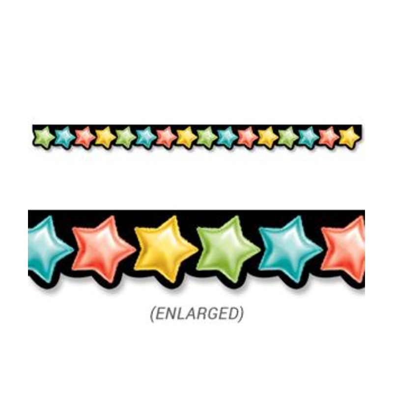 Rainbow Mylar Balloon Stars Border