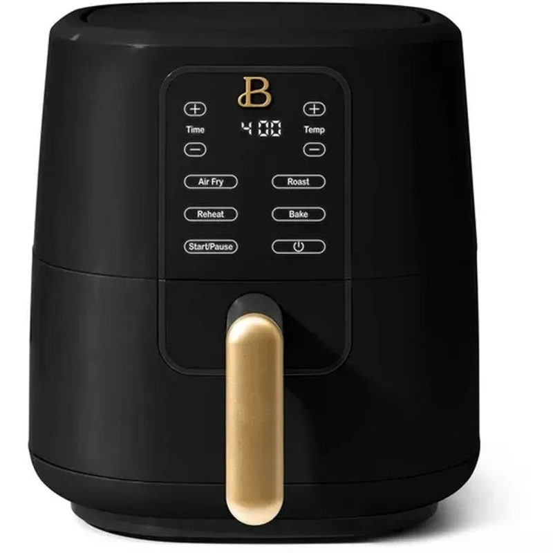 Beautiful by Drew Barrymore 3 Qt Air Fryer with TurboCrisp Technology- Black Sesame