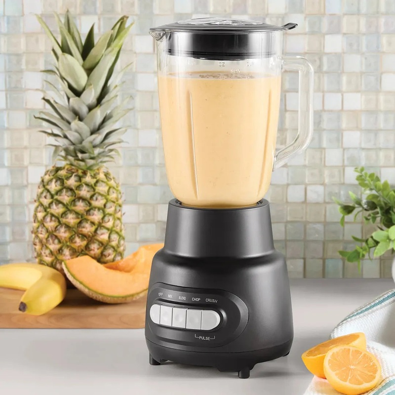 Glass Jar 5 Speed Blender with 6-Cup Jar (48Oz) Capacity