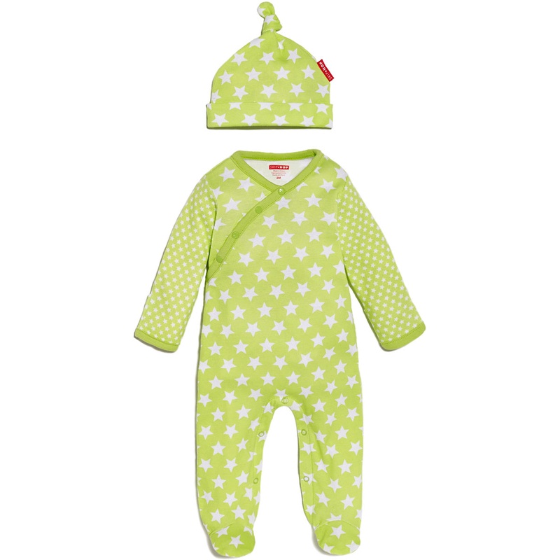 Skip Hop POP Print Footie & Hat Set – Lime (3 Months)
