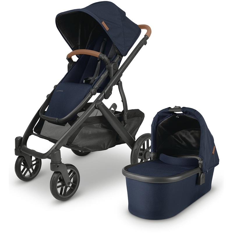 UPPAbaby OPEN BOX VISTA V2 Single-to-Double Stroller – Noa (Navy/Carbon/Saddle Leather)