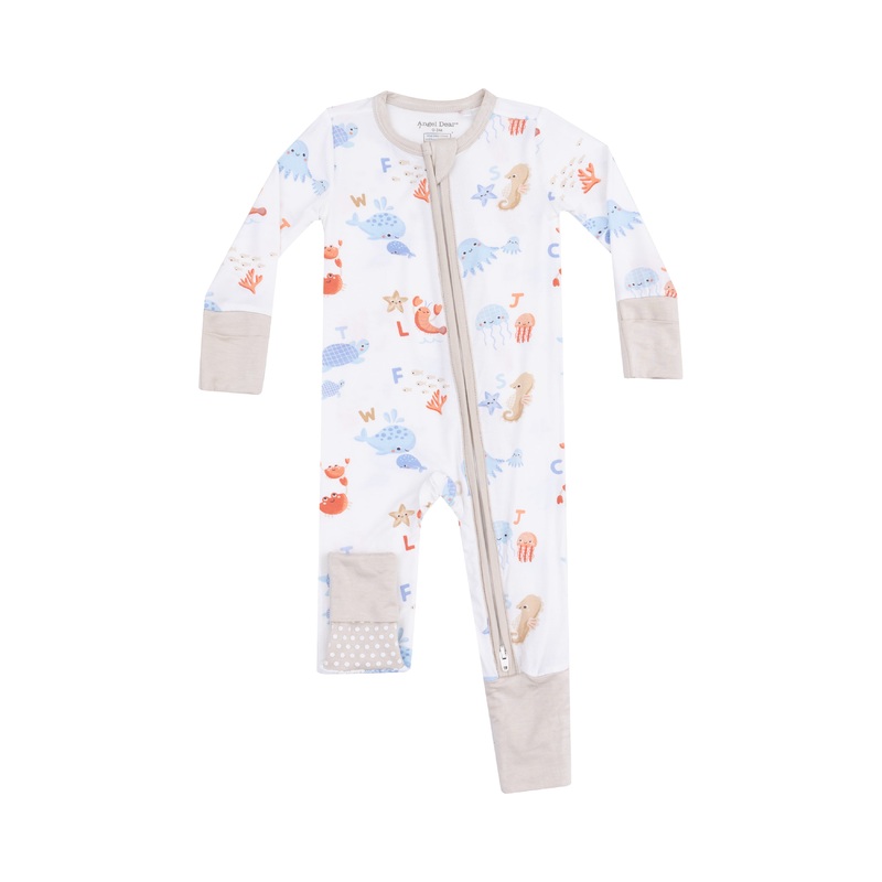 2 Way Zipper Romper – Coastal ABC’s