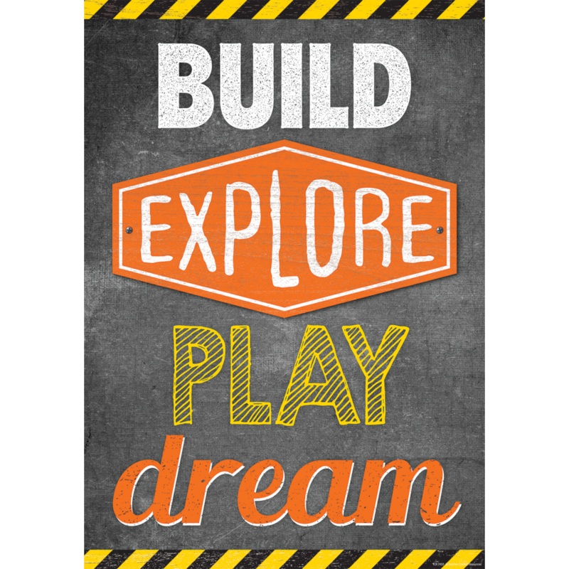 Build, Explore, Play, Dream Positive Poster(C)
