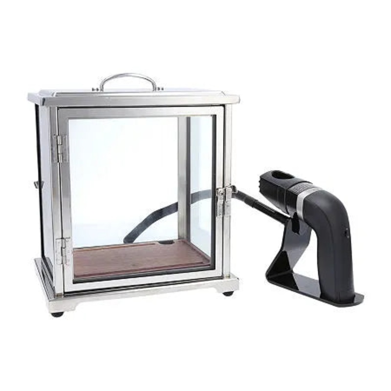 Cocktail Smoking Box With Handheld Smoker – Stainless Steel