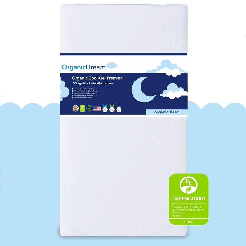 Organic Dream Cool-Gel Premier 2-Stage Mini Crib Mattress