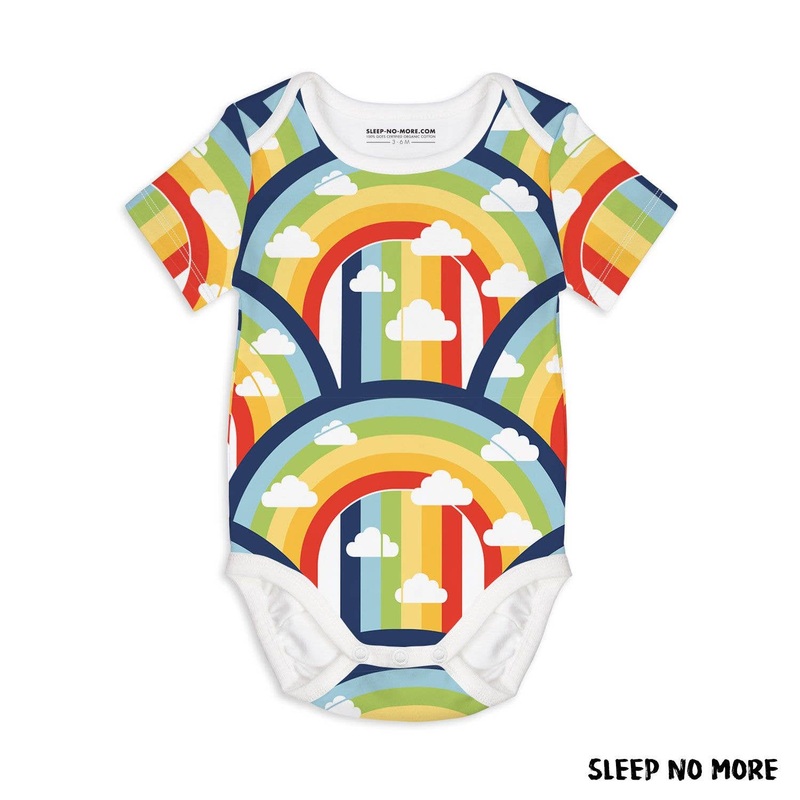 Somewhere Over the Rainbow – Short Sleeve Baby Bodysuit