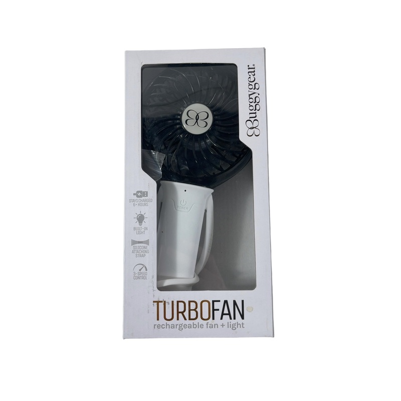 Buggygear 3 Speed Rechargeable Fan, Black and White