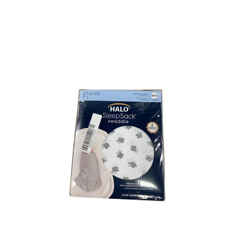 Halo SleepSack Swaddle, Newborn, White Lamb Scribble