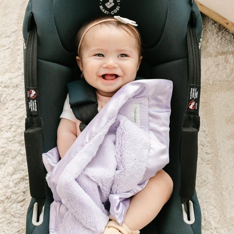 Lavender Satin Border Blanket – Mini