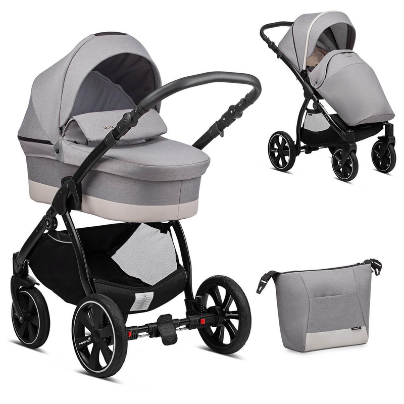 Noordi Sole Go 2-in-1 Pram – Warm Grey
