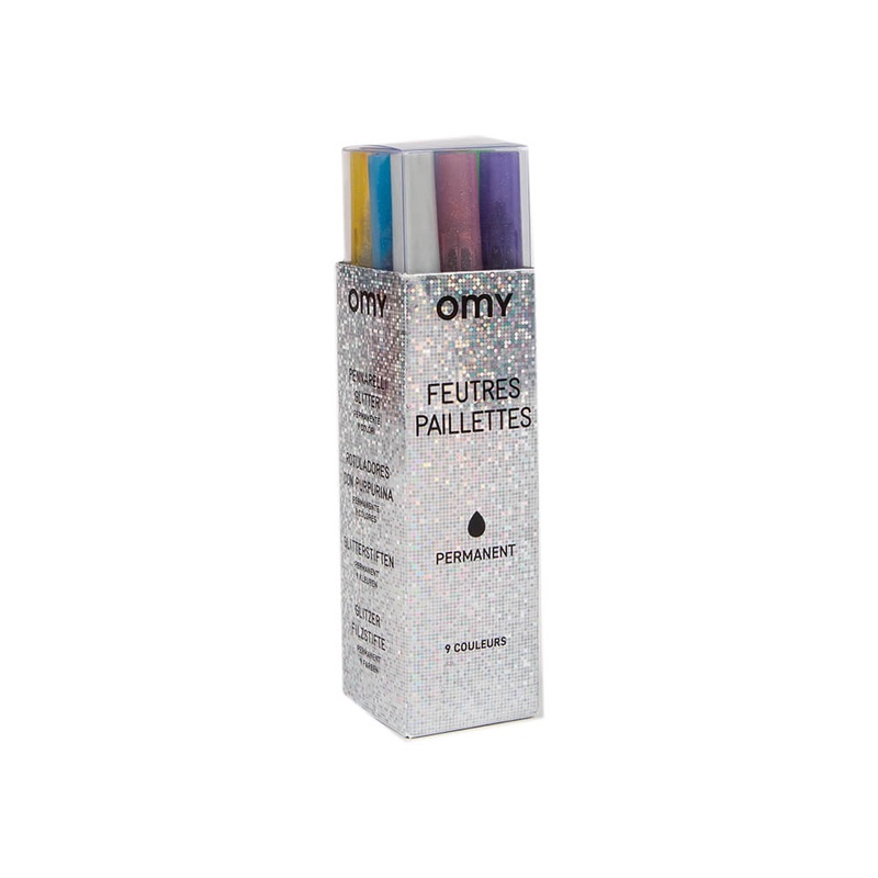Omy Design 9 Piece Glitter Markers