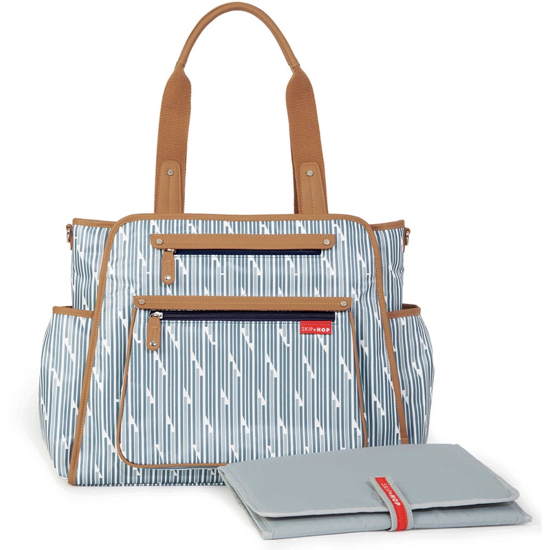 Skip Hop Grand Central Diaper Bag – Blue Spit Stripe