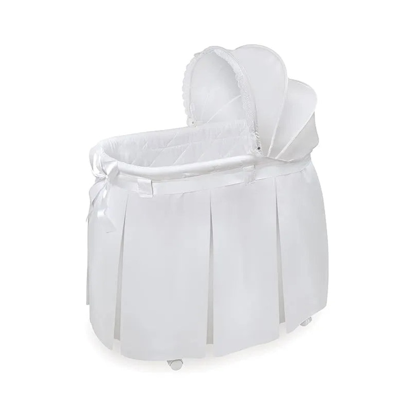 Wishes Oval Bassinet – Full Length Skirt-Style:White
