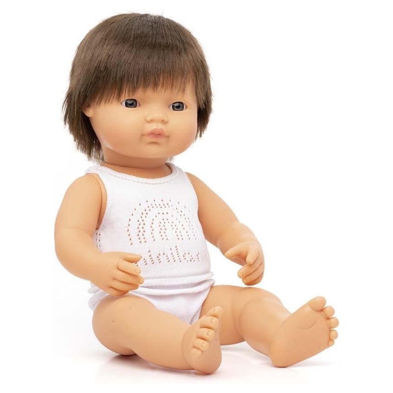 Baby Doll Caucasian Brunette Boy – 15″