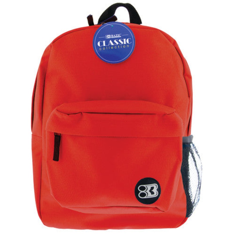 BAZIC 17″ Classic Backpack, Red