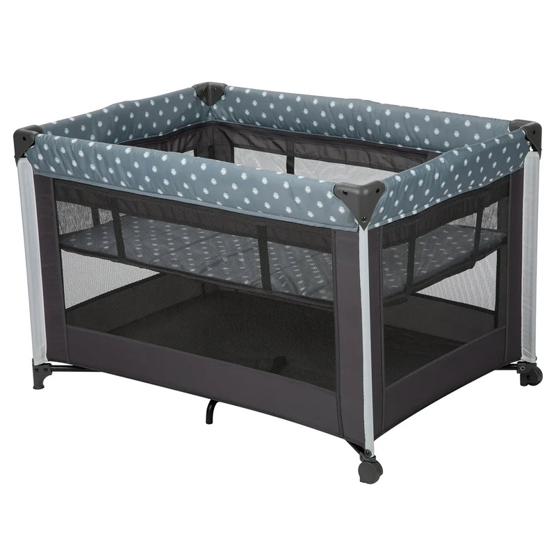 Dottie Baby Playard with Bassinet, Grey Dot