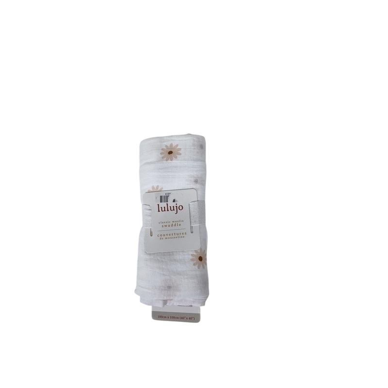 Lulujo Muslin Swaddle Blanket, Daisy