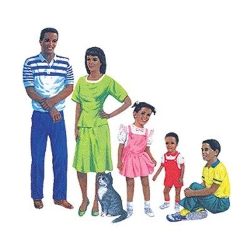 Multicultural Families Flannelboard Set – African-American Family(DISC)