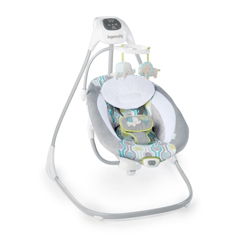SimpleComfort Multi-Direction Compact Baby Swing with Vibrations – Everston